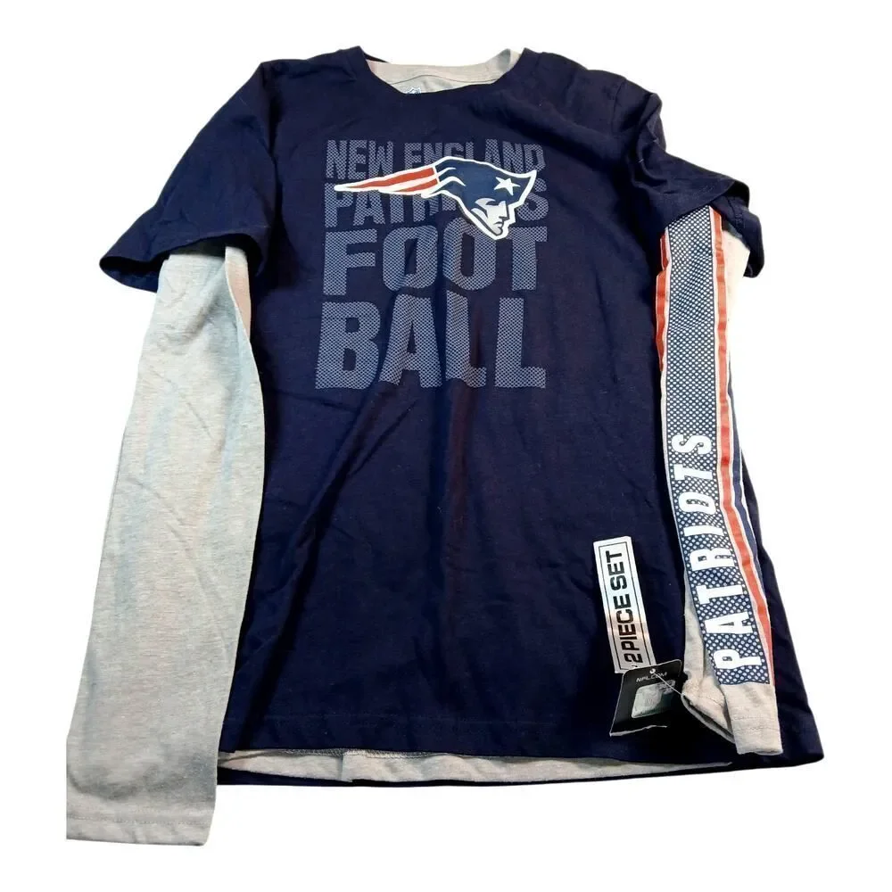 New England Patriots Boys' New w/Tags 2-Piece Shirt Set - Large (14/16)